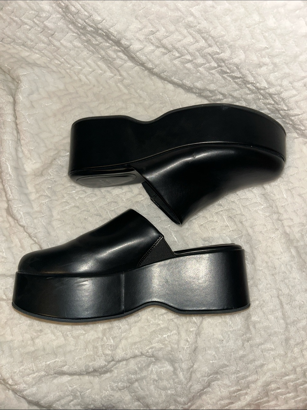 a new day Black Platform Mule Clogs